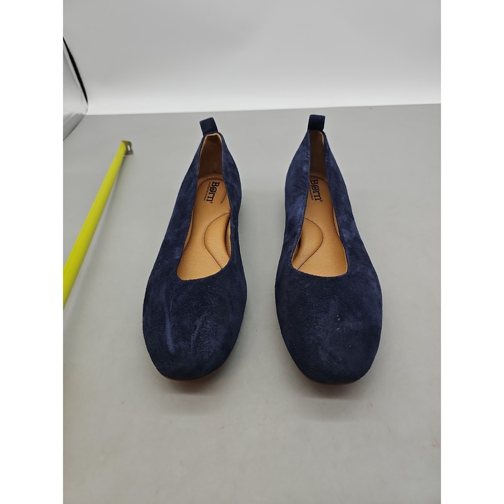 Born Adour Blue Suede Ballet Flats Shoes Size 9 M EUC